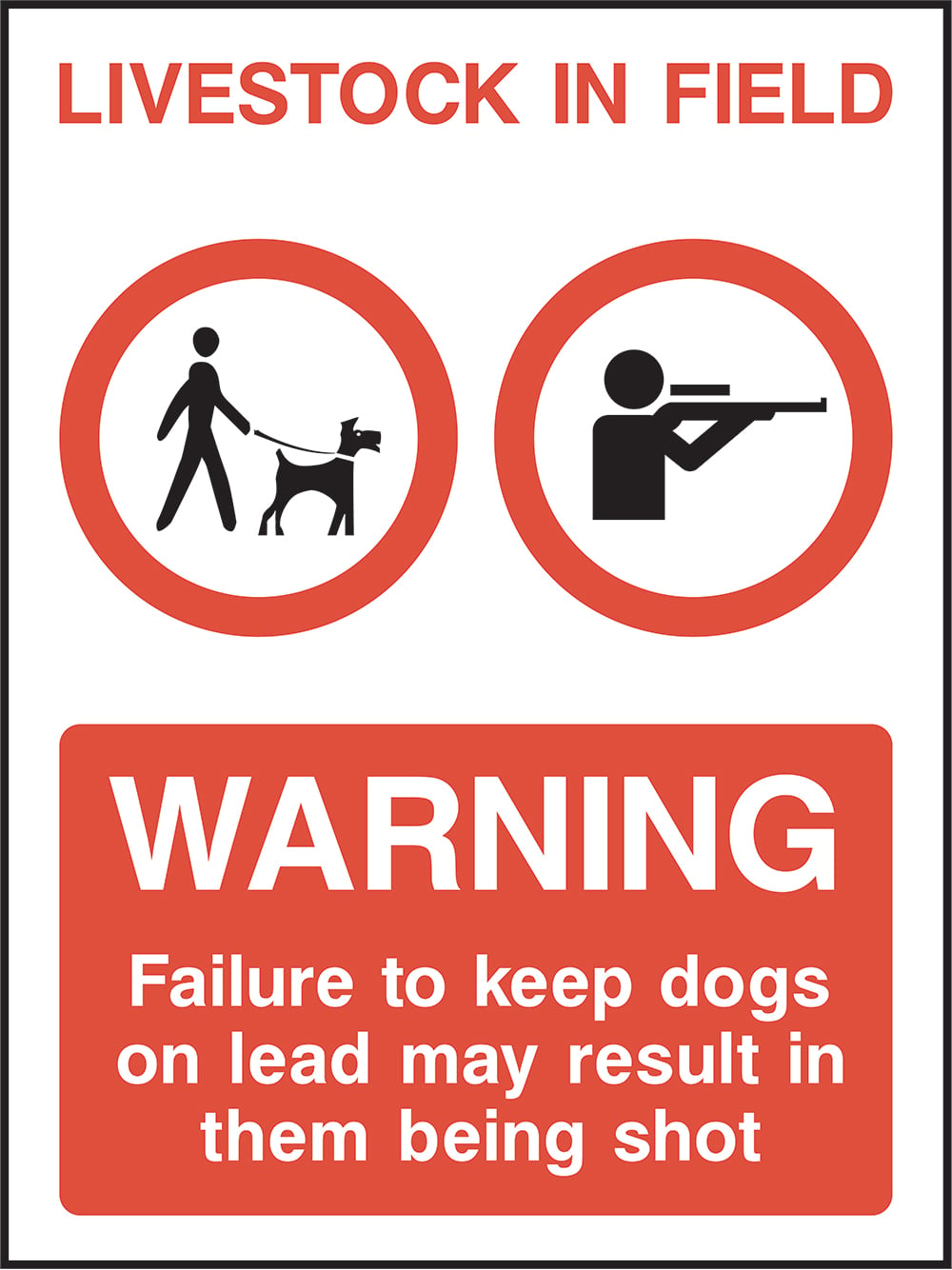 Signage: Livestock in Field Warning (COUN0073)