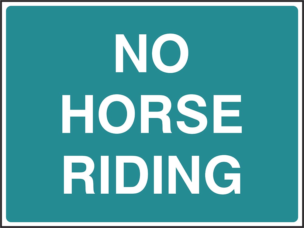 Signage: No Horse Riding (COUN0079)