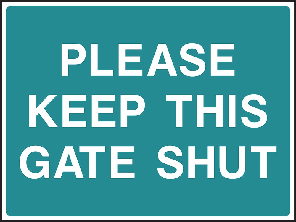 Signage: Please Keep Gate Shut (COUN0084)