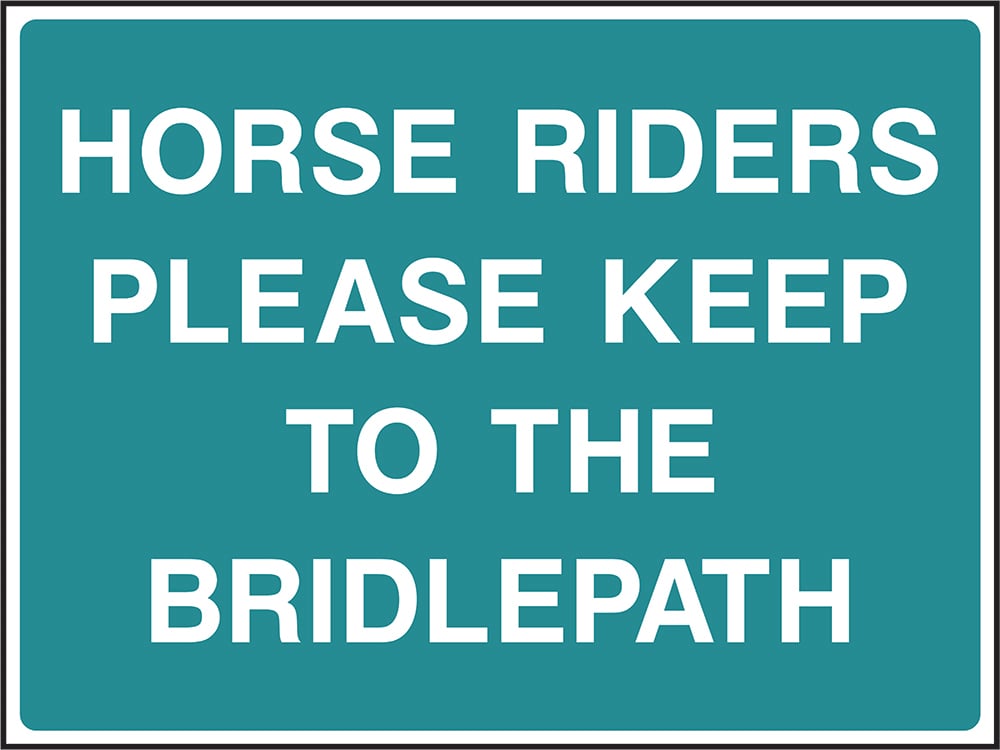 Signage: Horse Riders Keep to Bridlepath (COUN0086)