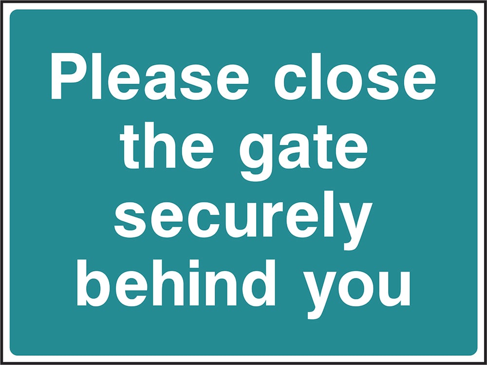 Signage: Please Close Gate (COUN0090)