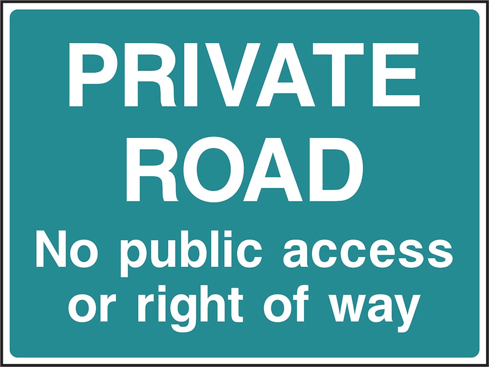 Signage: Private Road No Public Access (COUN0097)