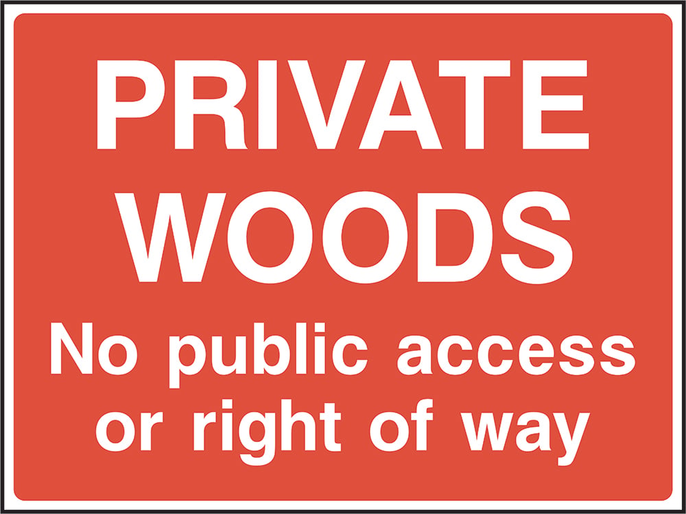 Signage: Private Woods No Access (COUN0099)
