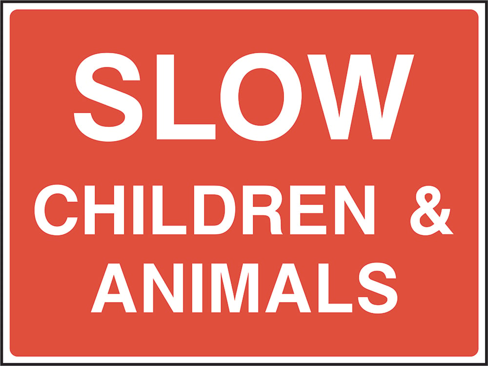 Signage: Slow Children & Animals (COUN0100)