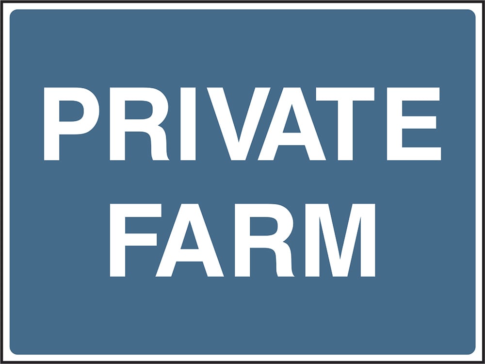 Signage: Private Farm (COUN0107)