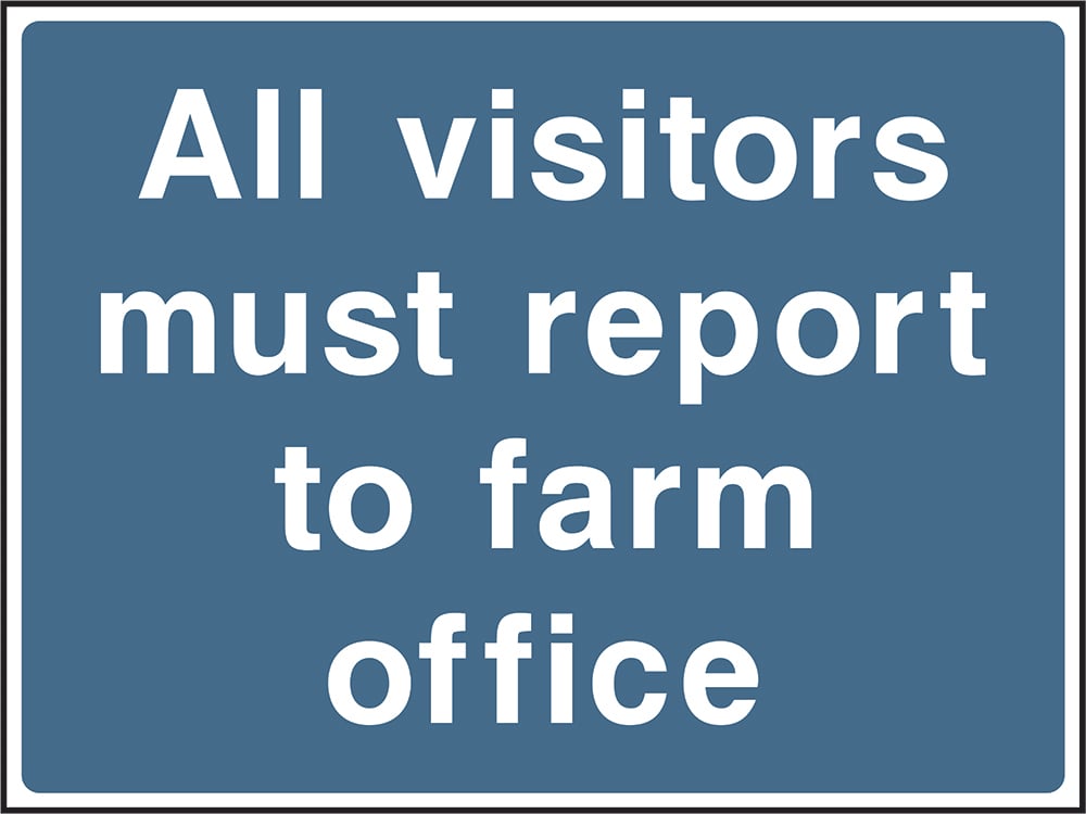 Signage: Visitors Must Report (COUN0109)