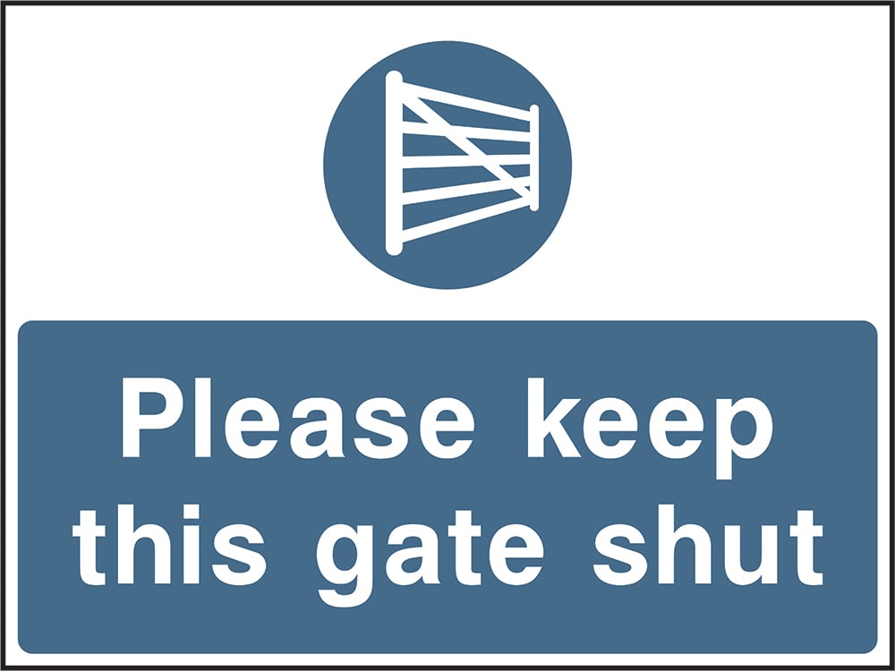 Signage: Please Keep Gate Shut (COUN0110)