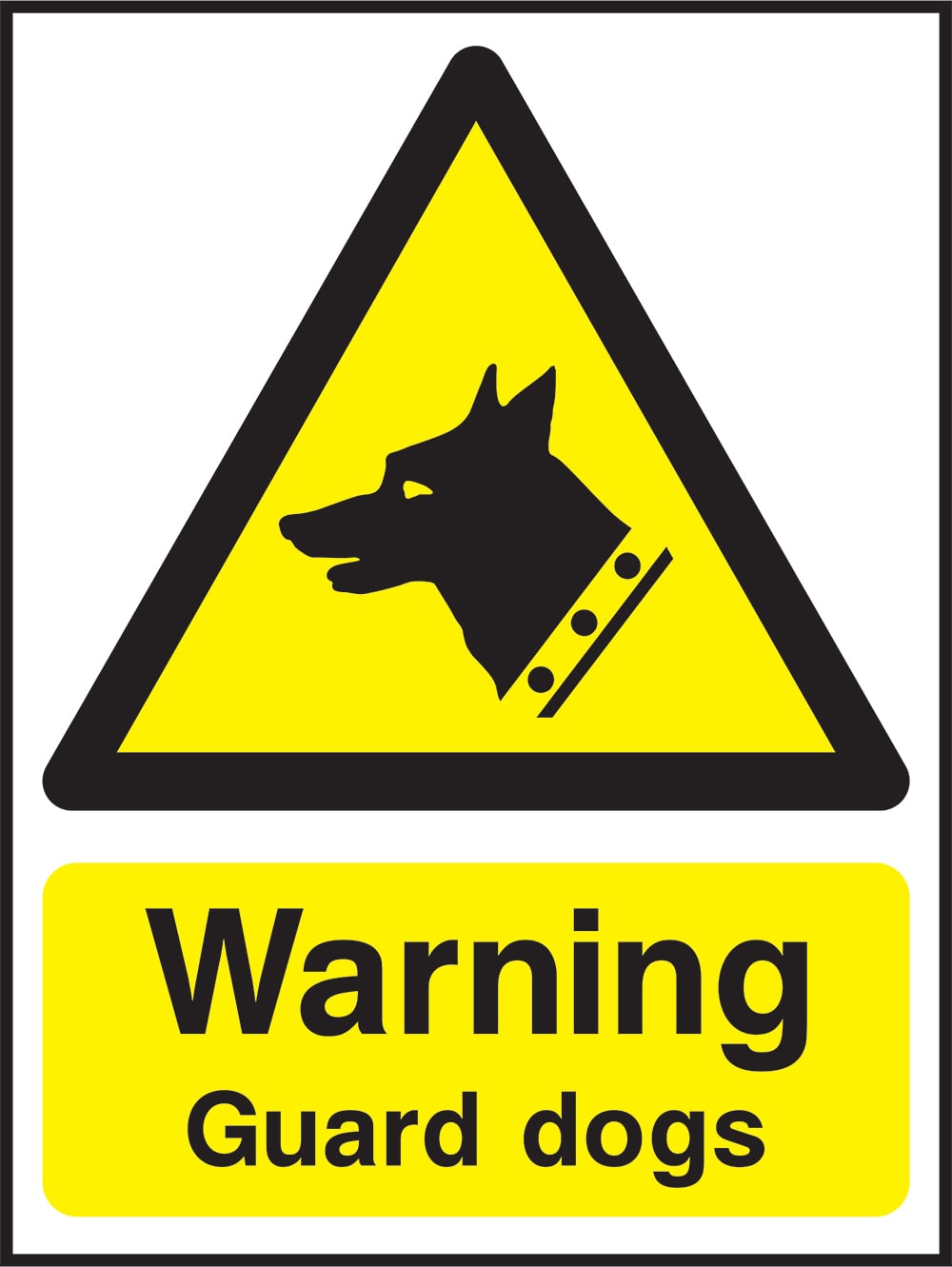 Signage: Warning Guard Dogs (SECU0046)