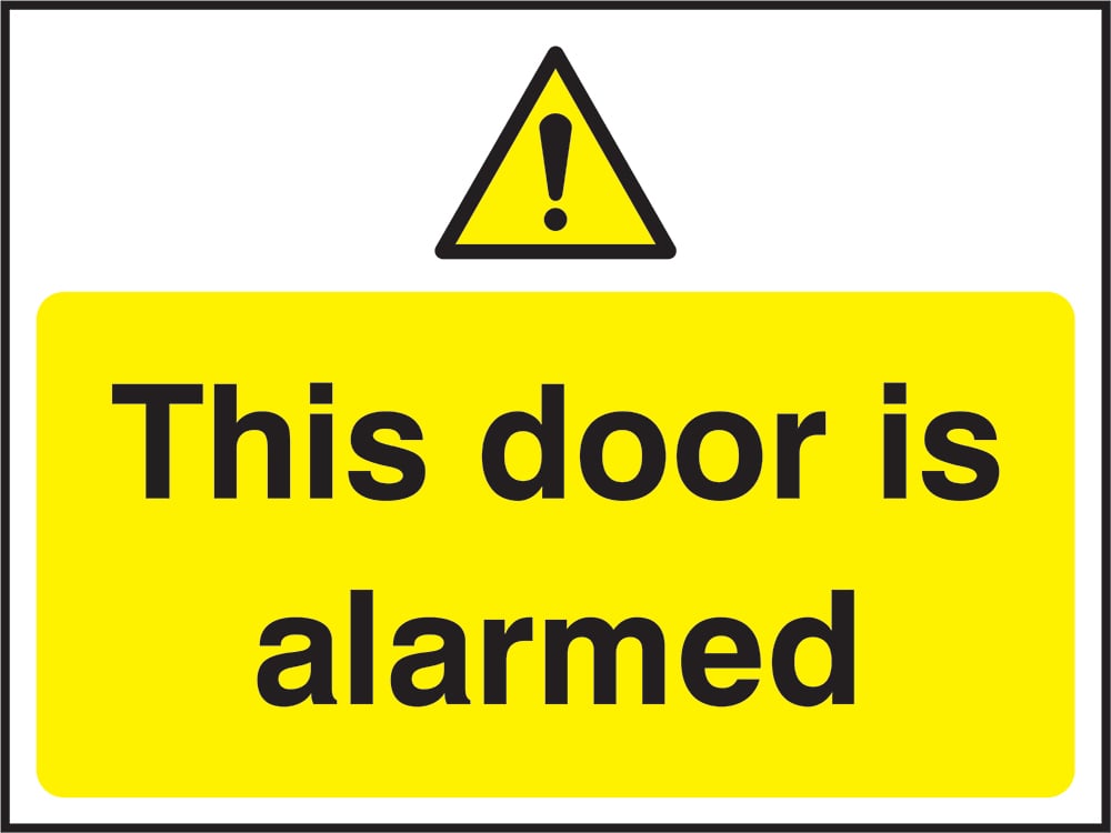 Signage: This Door Is Alarmed (SECU0059)