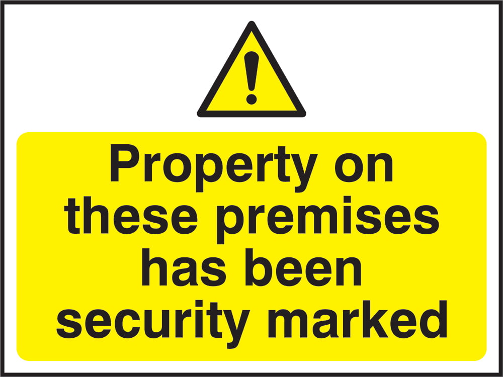 Signage: Property Security Marked (SECU0060)