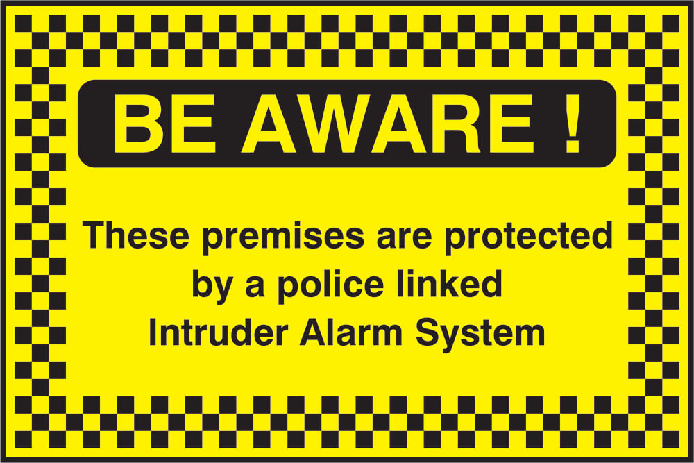 Signage: Be Aware Intruder Alarm (SECU0097)