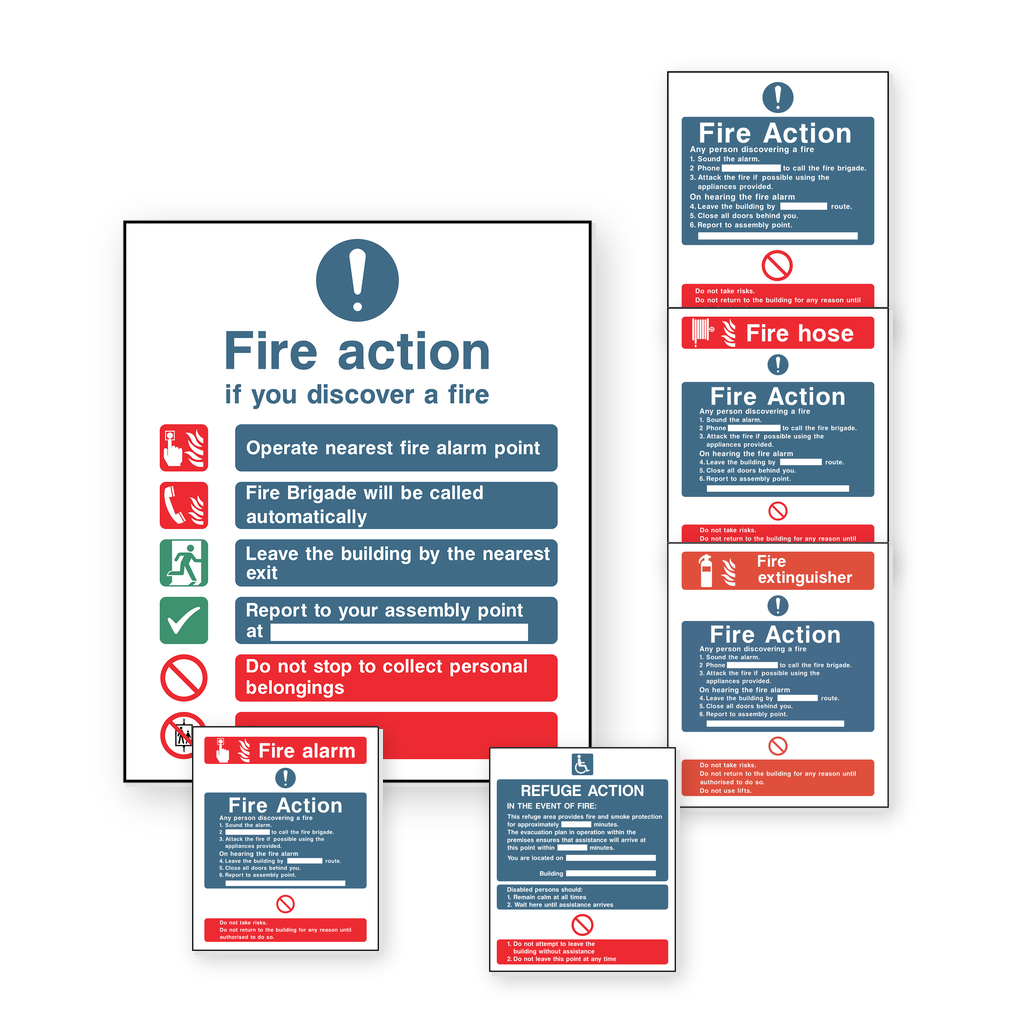 Fire Action Signs