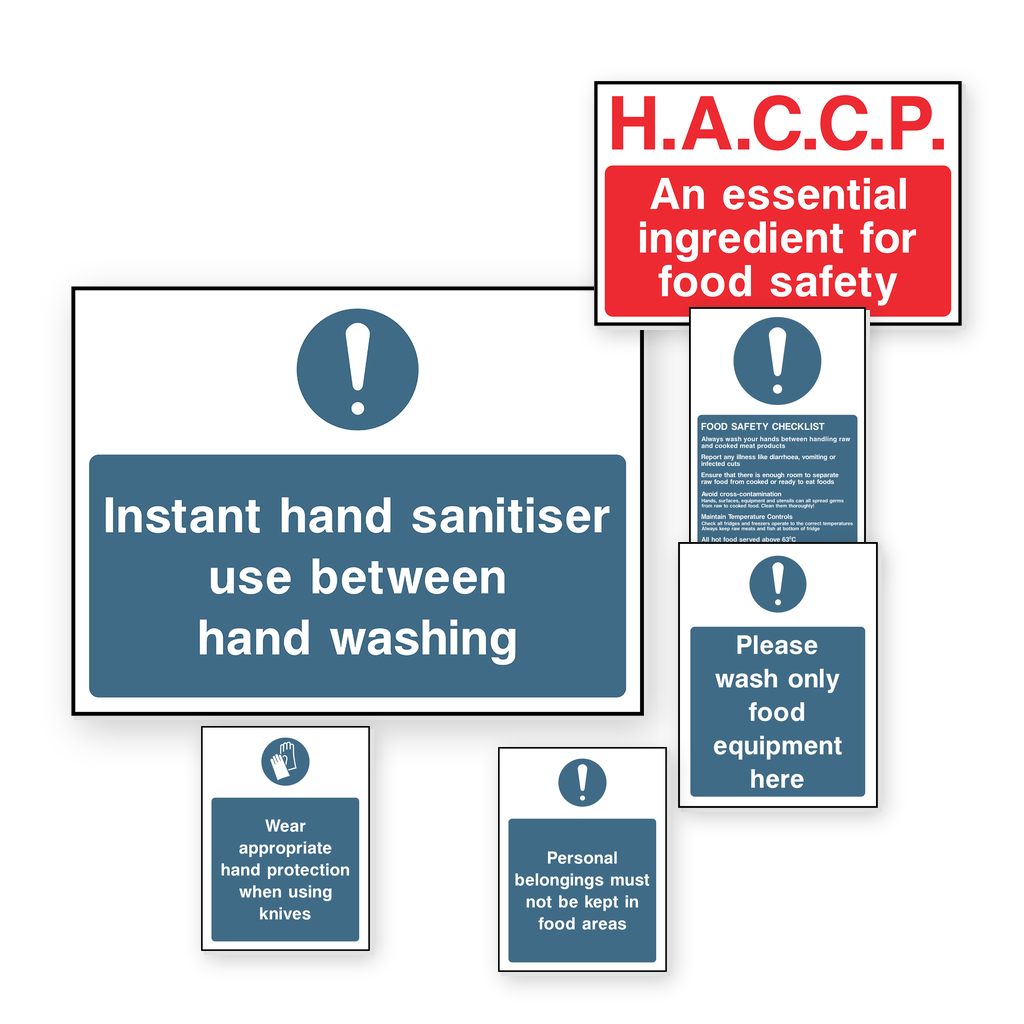 Food Hygiene & Hand Washing Signs