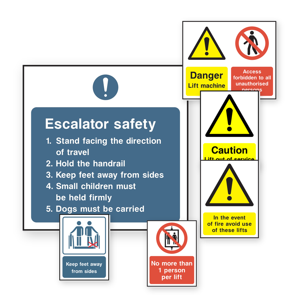 Lift & Escalator Safety Signs