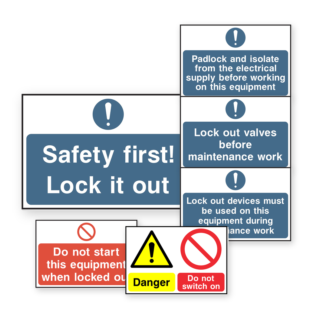 Lockout Safety Signs